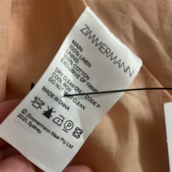 Zimmermann $950 Mini Dress 100% Linen NEW WITH TAGS - Picture 6 of 6